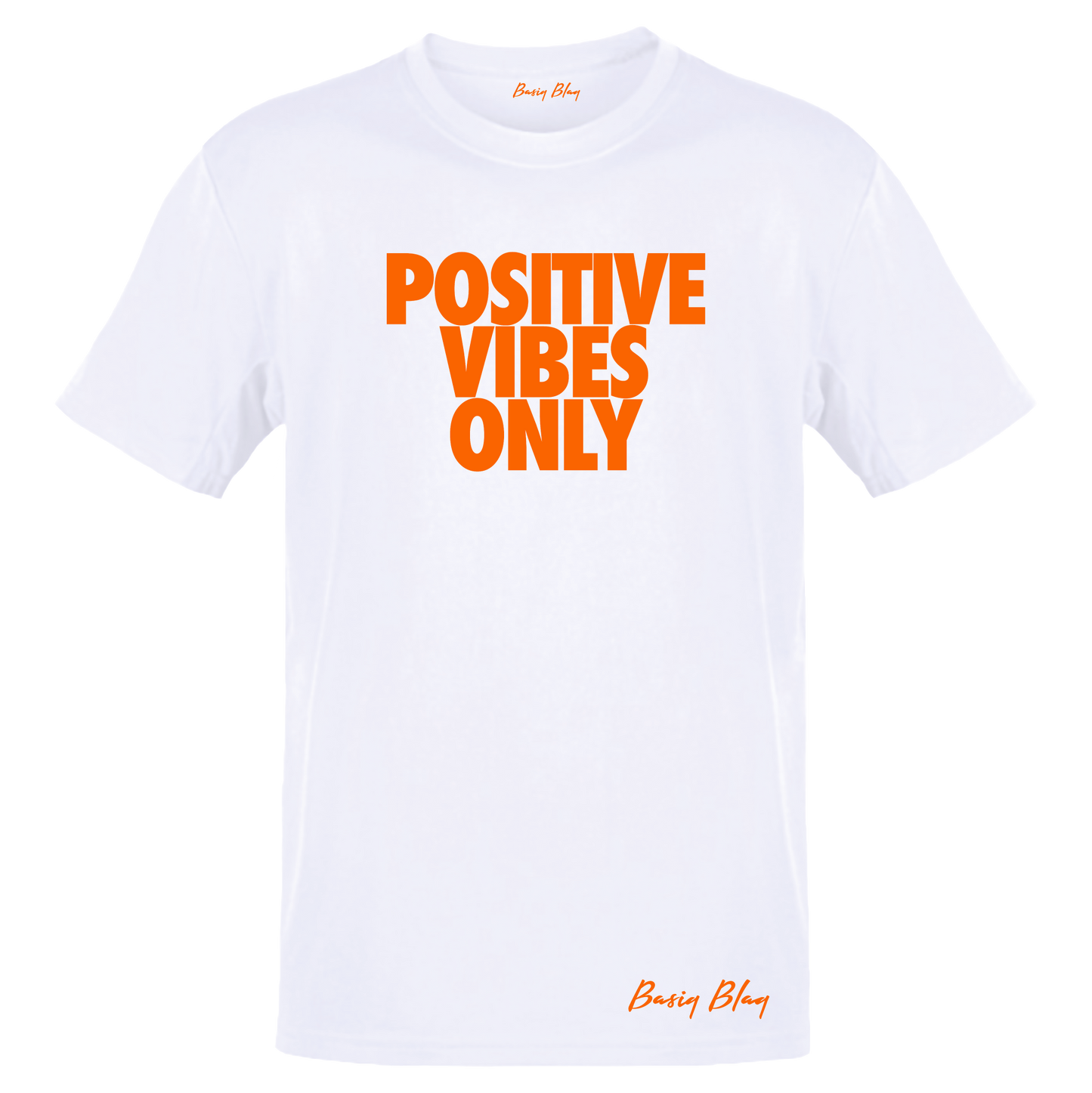 POSITIVE VIBES ONLY WHITE UNISEX TEE