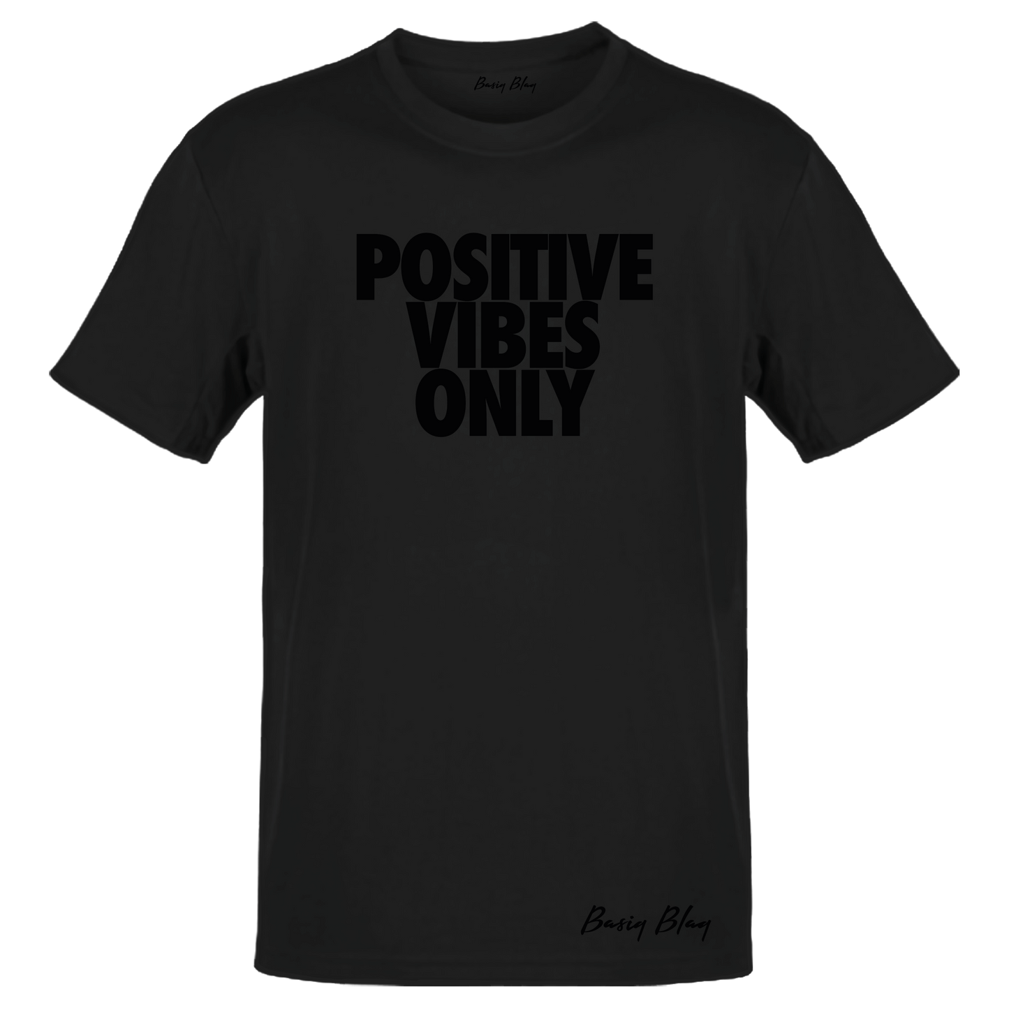 POSITIVE VIBES BLACK UNISEX TEE