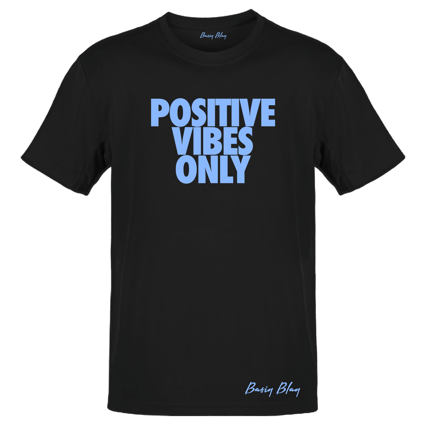 POSITIVE VIBES BLACK UNISEX TEE