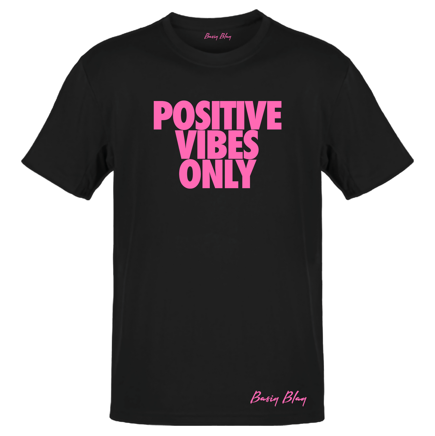 POSITIVE VIBES BLACK UNISEX TEE