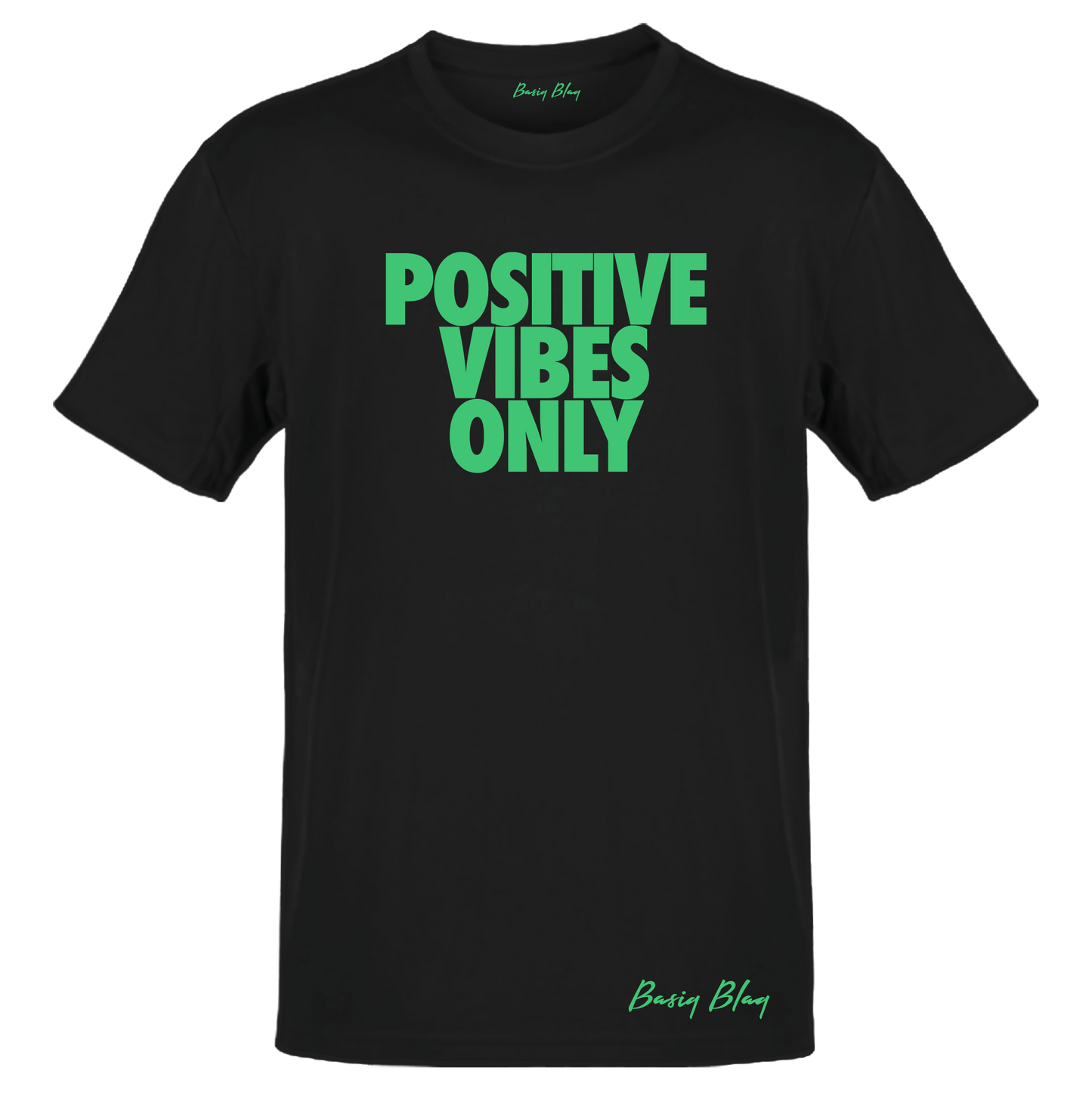 POSITIVE VIBES BLACK UNISEX TEE