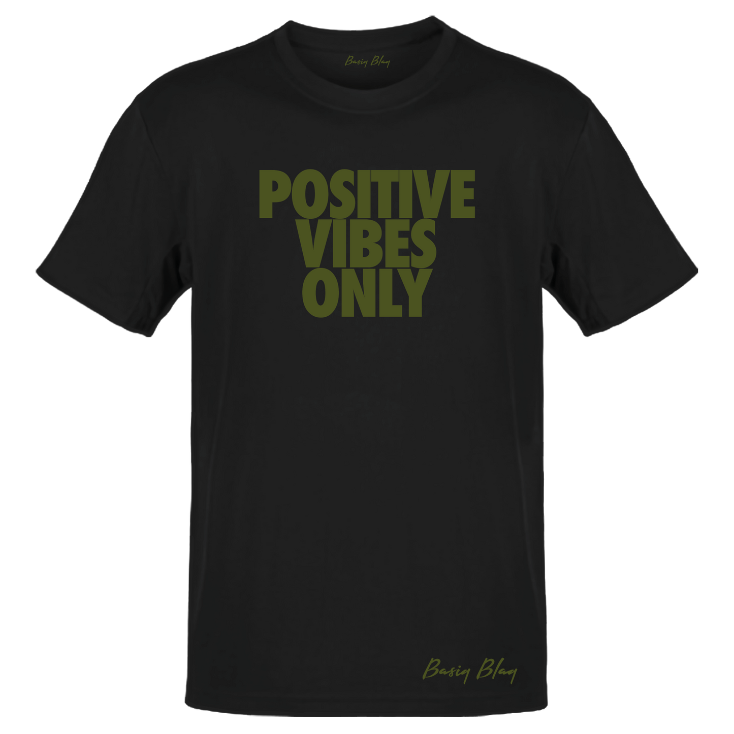 POSITIVE VIBES BLACK UNISEX TEE