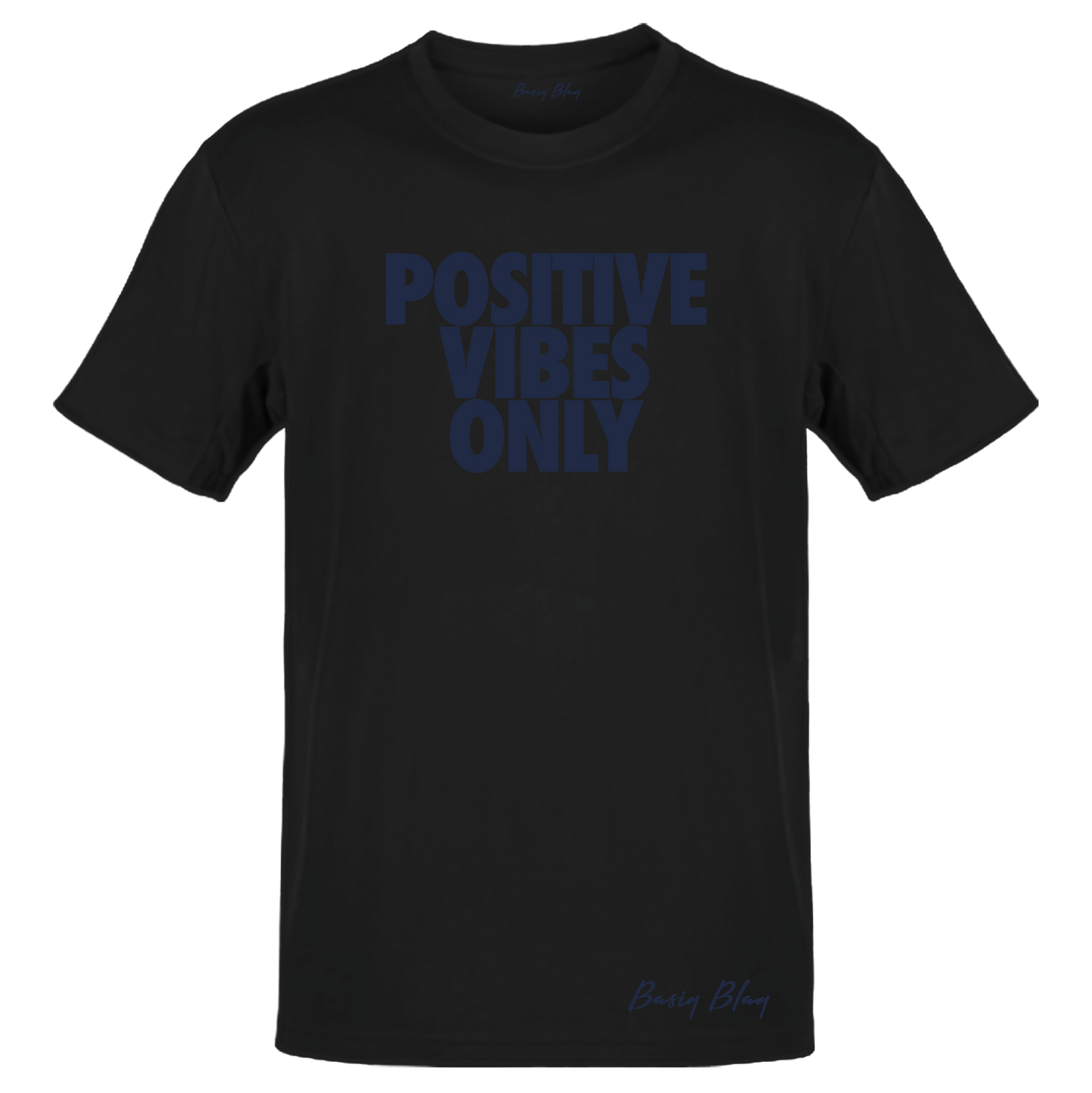 POSITIVE VIBES BLACK UNISEX TEE