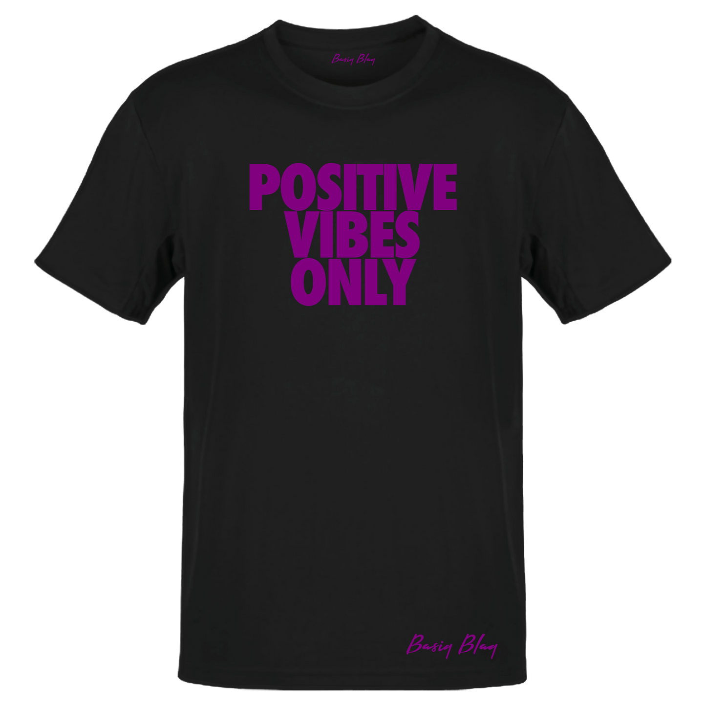 POSITIVE VIBES BLACK UNISEX TEE