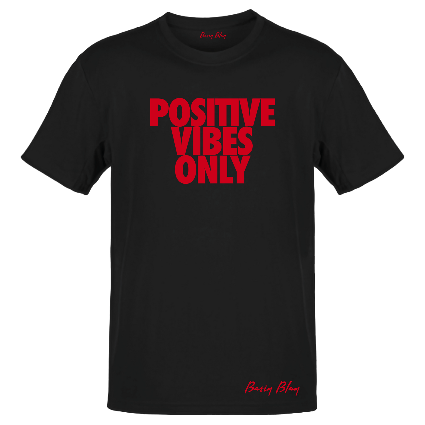 POSITIVE VIBES BLACK UNISEX TEE