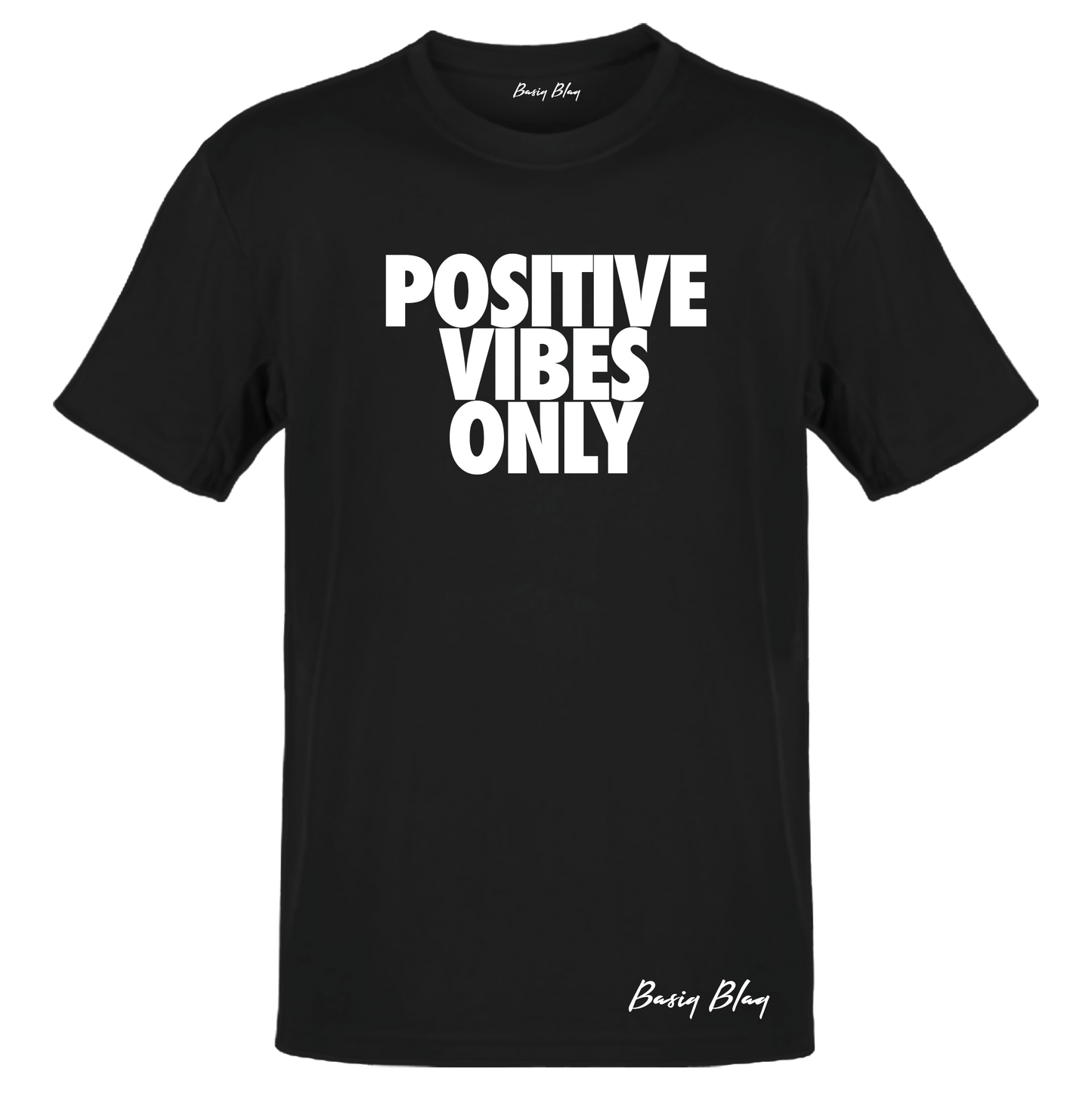 POSITIVE VIBES BLACK UNISEX TEE